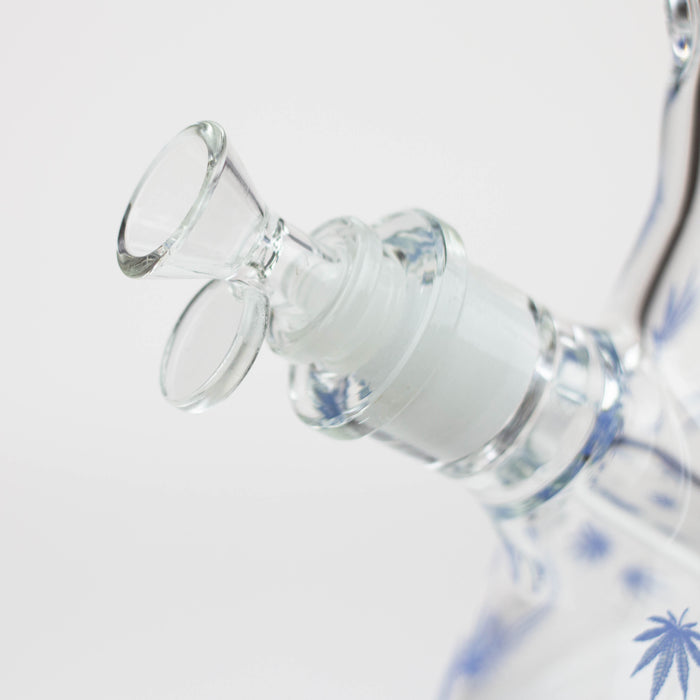 18" Leaf Glow in the dark 7 mm glass water bong Glass Bong ONE