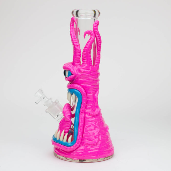 12.5" Resin 3D artwork 7mm glass beaker water bong [TS112] Resin · Silicone · Plastic Bong ONE