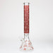 18" Leaf Glow in the dark 7 mm glass water bong Glass Bong ONE Red