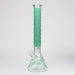 18" Leaf Glow in the dark 7 mm glass water bong Glass Bong ONE Green