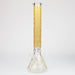 18" Leaf Glow in the dark 7 mm glass water bong Glass Bong ONE Gold
