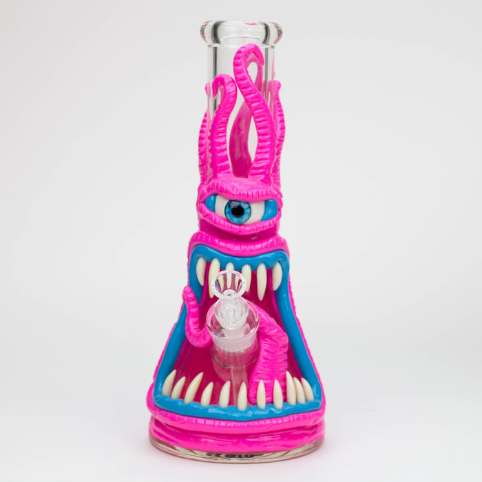 12.5" Resin 3D artwork 7mm glass beaker water bong [TS112] Resin · Silicone · Plastic Bong ONE