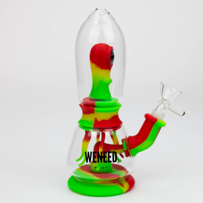 WENEED®- 7" Silicone Monster Double Filter bong