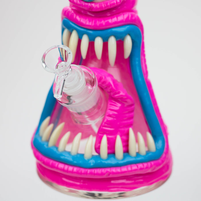 12.5" Resin 3D artwork 7mm glass beaker water bong [TS112] Resin · Silicone · Plastic Bong ONE