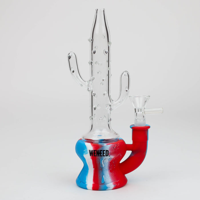 WENEED®- 9" Silicone Cactus bong Resin · Silicone · Plastic Bong WENEED® Blue/Red