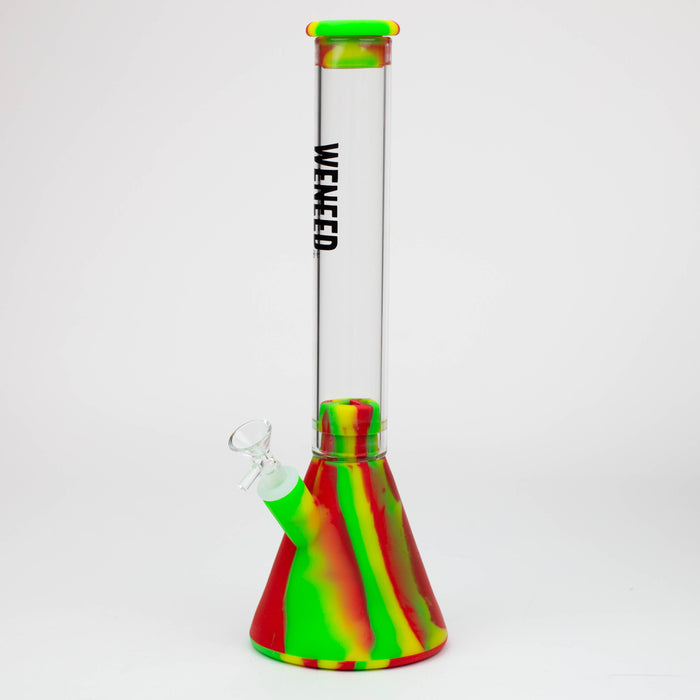 WENEED®- 12" Silicone Glass Beaker bong Resin · Silicone · Plastic Bong WENEED® Rasta