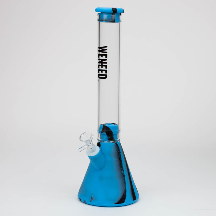 WENEED®- 12" Silicone Glass Beaker bong Resin · Silicone · Plastic Bong WENEED® Blue/Black