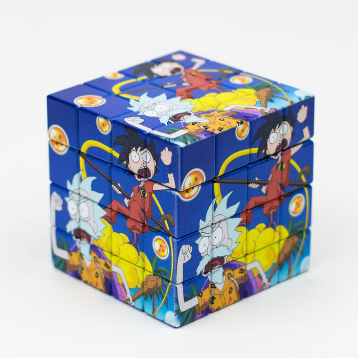 Cartoon Cube Herb Grinder - 4 Parts Regular Grinder BANKA Cartoon H