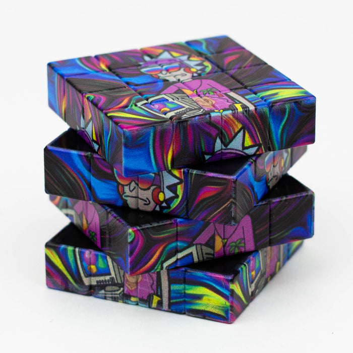 Cartoon Cube Herb Grinder - 4 Parts Regular Grinder BANKA