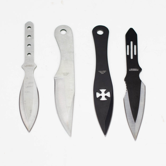 Defender 5.5" Throwing Knife 24 Pc Set Stainless Steel 4 Styles [13273] Throwing Knife Canadian Distributor
