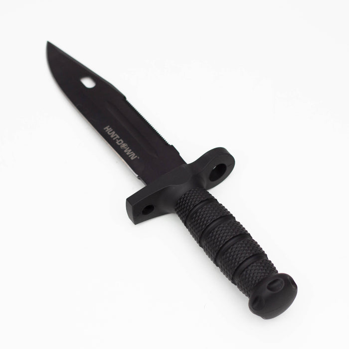 Hunt-Down 12.5" All Black Hunting Knife [HD-13395] Fixed Blade Knife Canadian Distributor