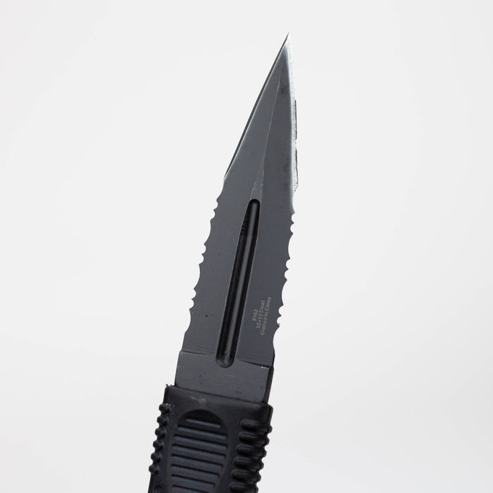 7.75" Zomb-War Black Boot Hunting Knife with Sheath [8162]