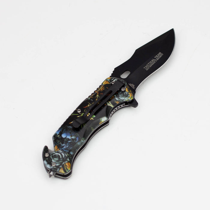 Defender-Xtreme  8.5" Dragon Slayer Folding Knife With Belt Clip  [13165]