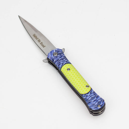 8.5" Folding Knife Rescue Stainless Steel Unique Art Handle [13436] Folding Knife Canadian Distributor