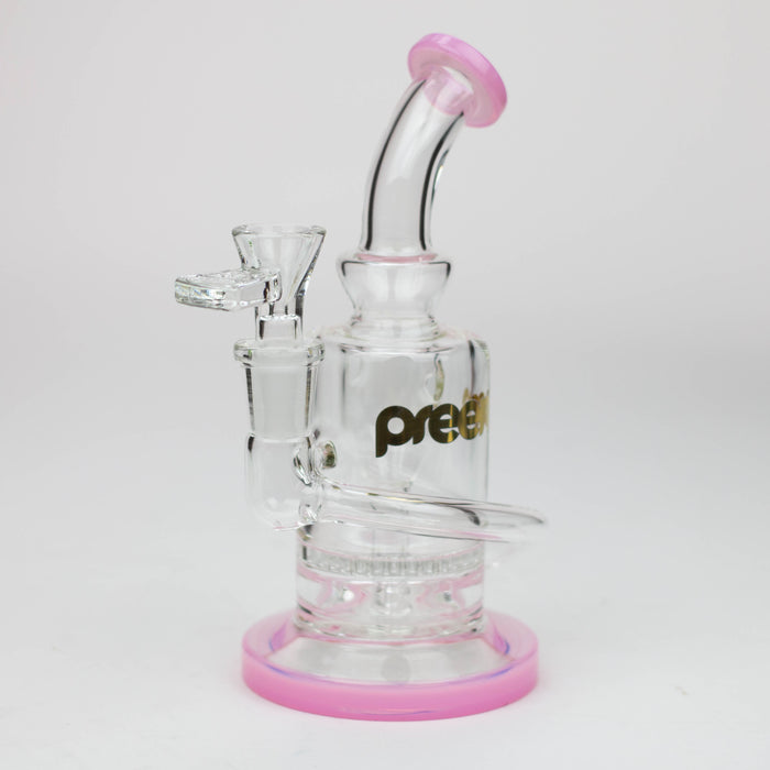 preemo - 6.5 inch Honeycomb Bubbler [P070] Glass Bong preemo Pink