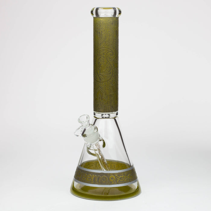 preemo - 15 inch 9mm Painted Sandblast Beaker [P057] Glass Bong preemo BRASS