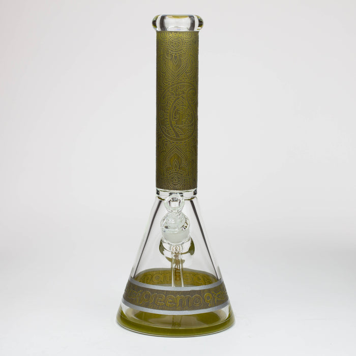 preemo - 15 inch 9mm Painted Sandblast Beaker [P057] Glass Bong preemo