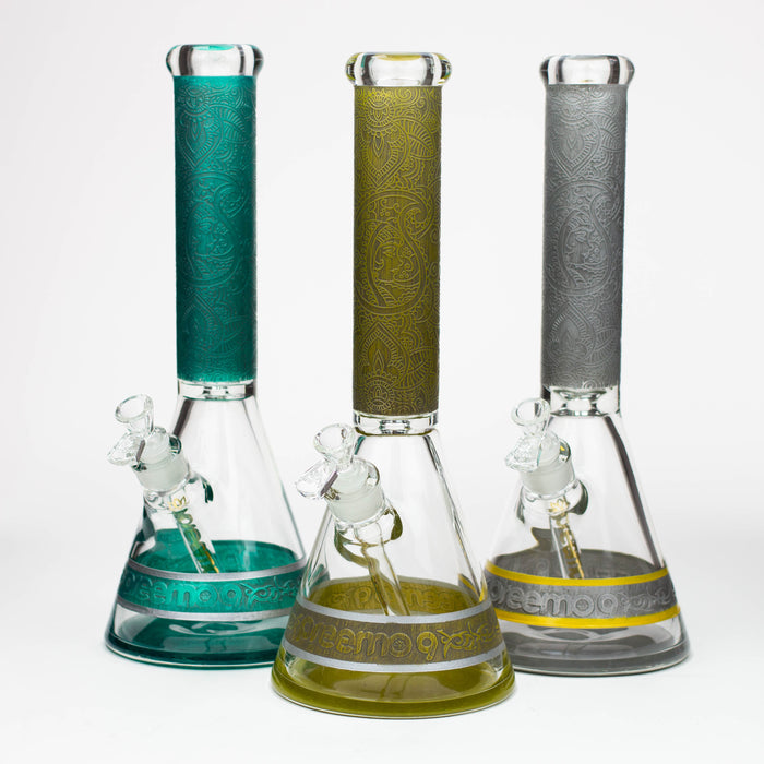 preemo - 15 inch 9mm Painted Sandblast Beaker [P057] Glass Bong preemo