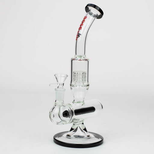 10" inline diffuser glass bong [AK904] Glass Bong Canadian Distributor Black