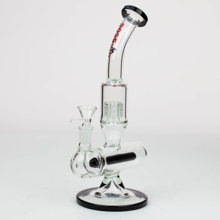 10" inline diffuser glass bong [AK904] Glass Bong Canadian Distributor Black