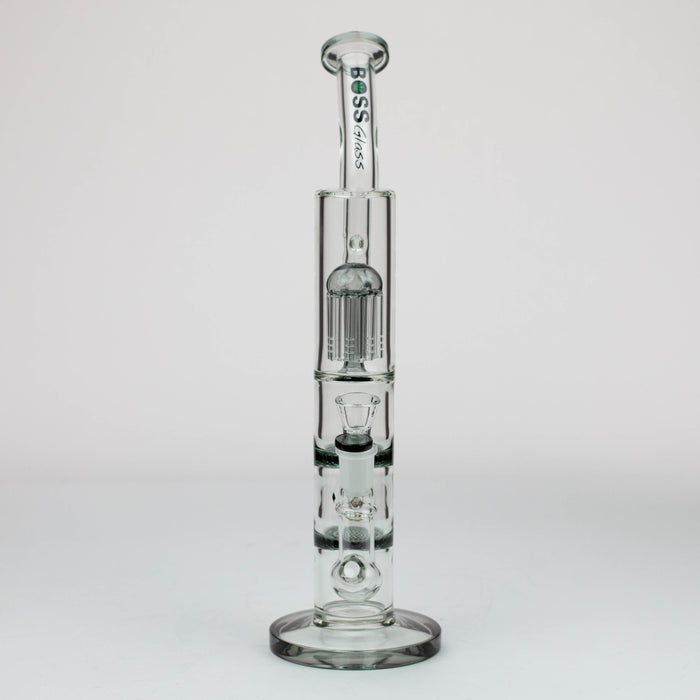 16" tree arm percolator and honeycomb diffuser glass bong [B8]