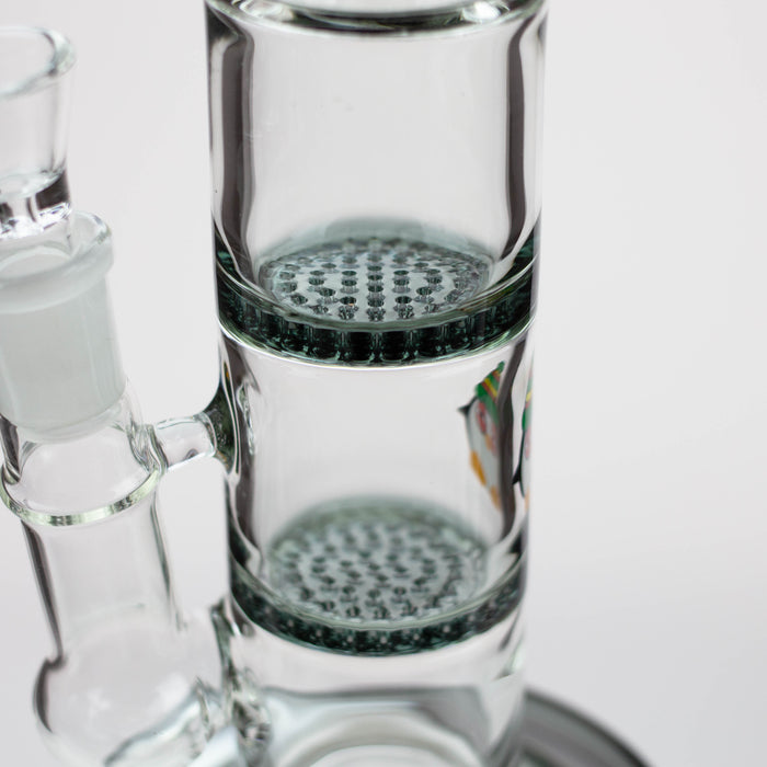 16" tree arm percolator and honeycomb diffuser glass bong [B8] Bongs Canadian Distributor