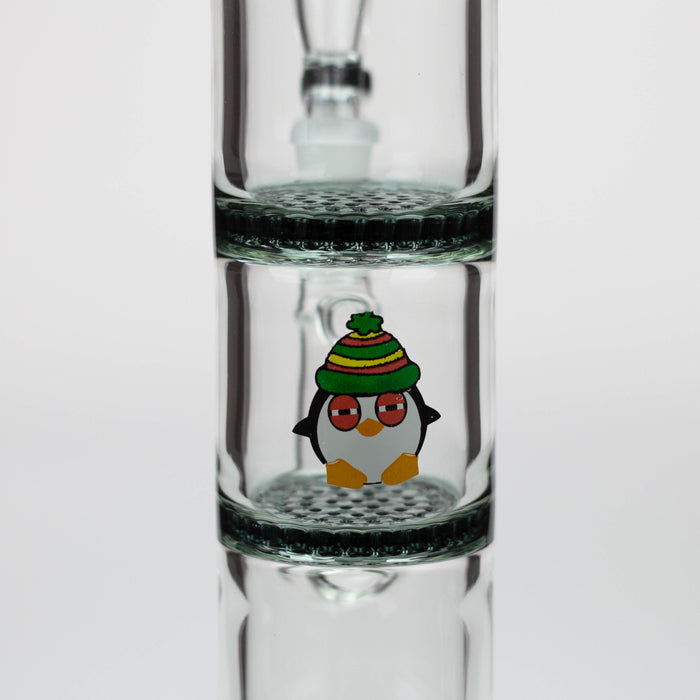 16" tree arm percolator and honeycomb diffuser glass bong [B8]