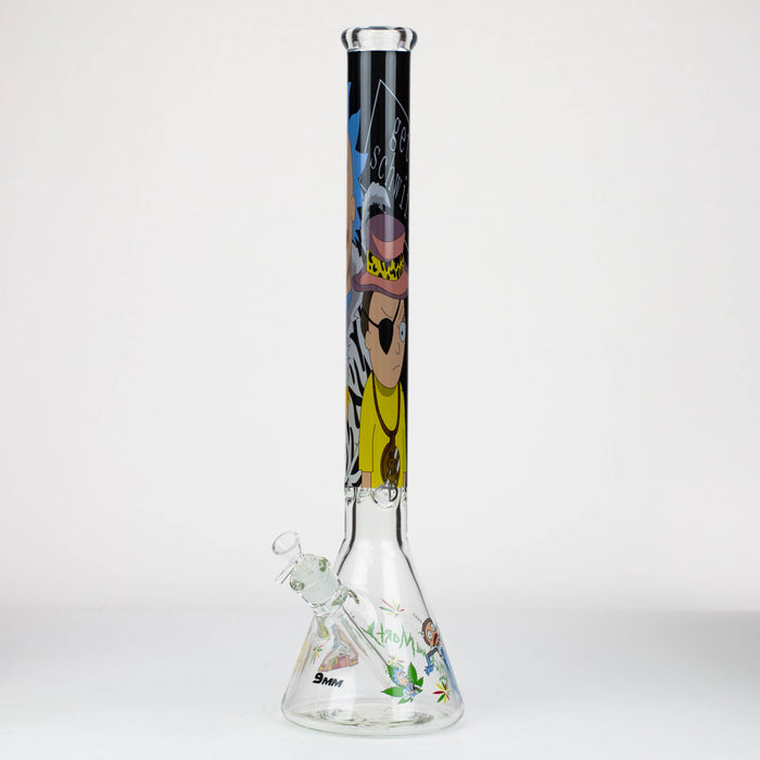 22" RM Cartoon 9 mm glass water bong [16800] Glass Bong ONE 16800-C