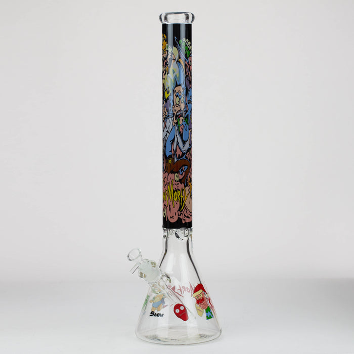 22" RM Cartoon 9 mm glass water bong [16800] Glass Bong ONE 16800-E