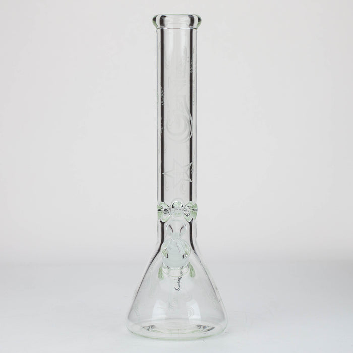 16" Genie pattern 9 mm clear glass water bong [20024] Glass Bong ONE
