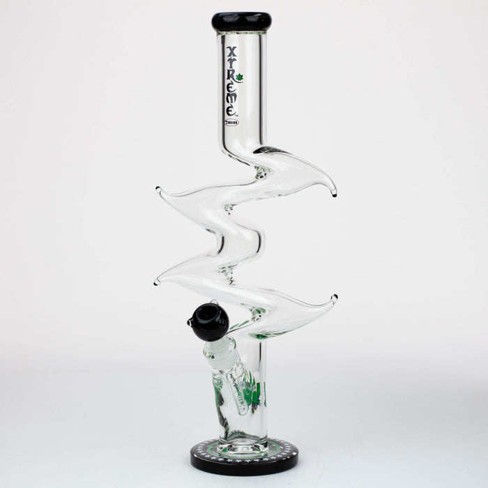 20" Xtream Zig-zag 7 mm glass water bong [XTR333] Beaker Bong Canadian Distributor Black