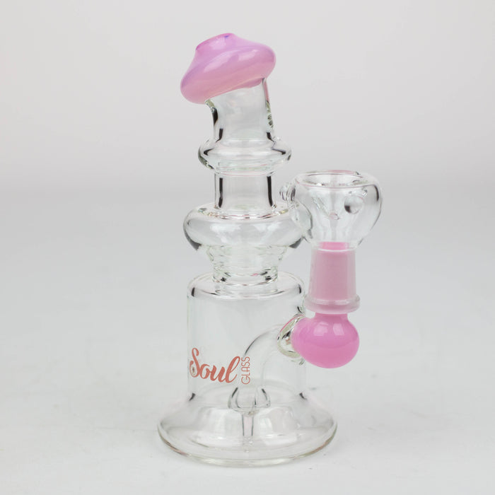 6" SOUL Glass mini bong [S2074] Glass Bong Canadian Distributor Milk Pink