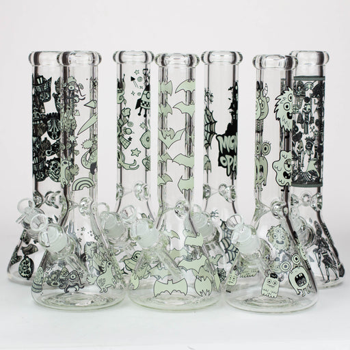 14" Glow in the dark 7 mm glass water bong [YG] Bongs Canadian Distributor