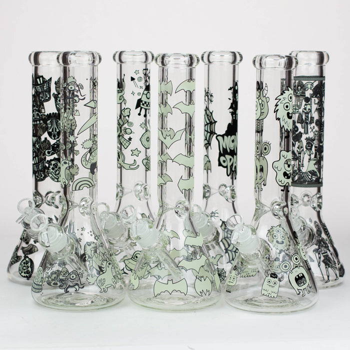 14" Glow in the dark 7 mm glass water bong [YG] Bongs Canadian Distributor