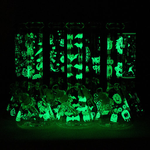 14" Glow in the dark 7 mm glass water bong [YG] Bongs Canadian Distributor