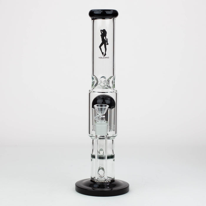 15" Volcano tree arm percolator and honeycomb diffuser glass bong [AK075]