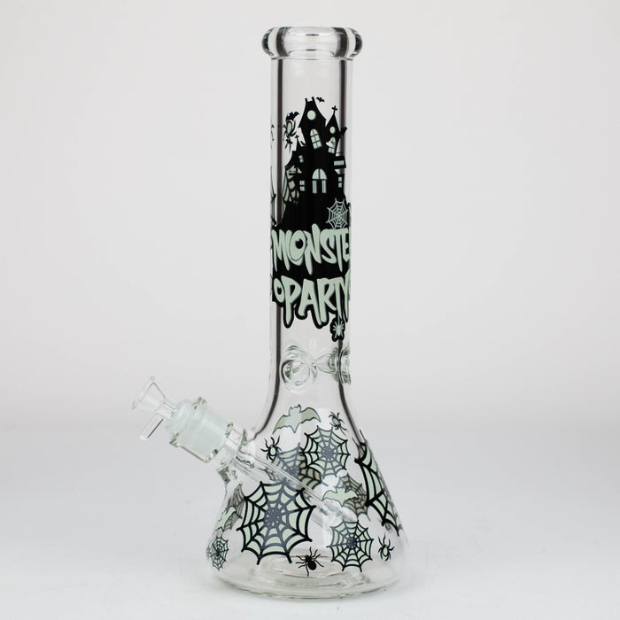 14" Glow in the dark 7 mm glass water bong [YG]