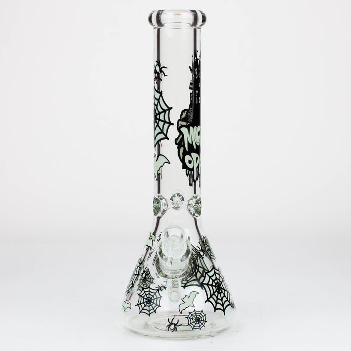 14" Glow in the dark 7 mm glass water bong [YG]