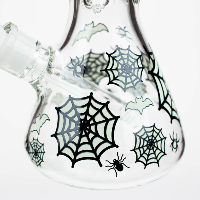 14" Glow in the dark 7 mm glass water bong [YG]