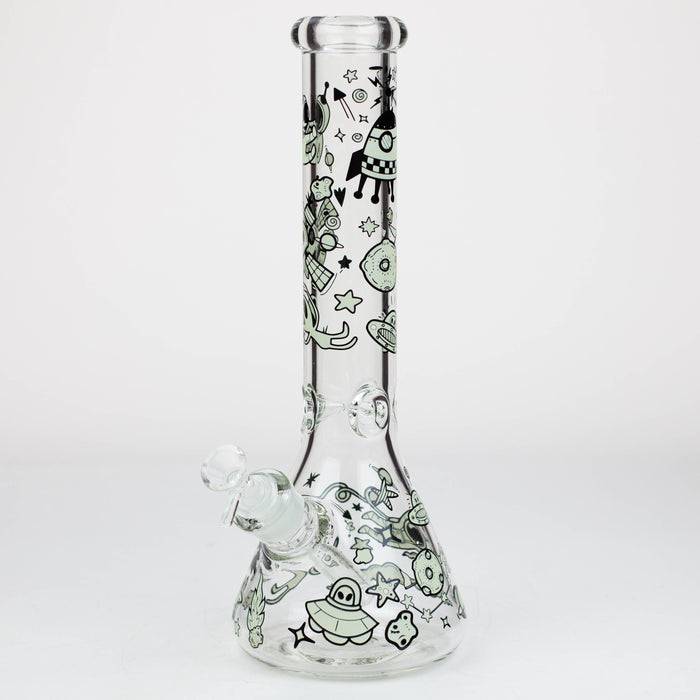 14" Glow in the dark 7 mm glass water bong [YG] Bongs Canadian Distributor YG11