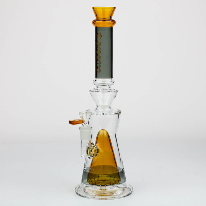 preemo - 13.5 inch Solid Cone Perc Bong [P080] Glass Bong preemo Yellow