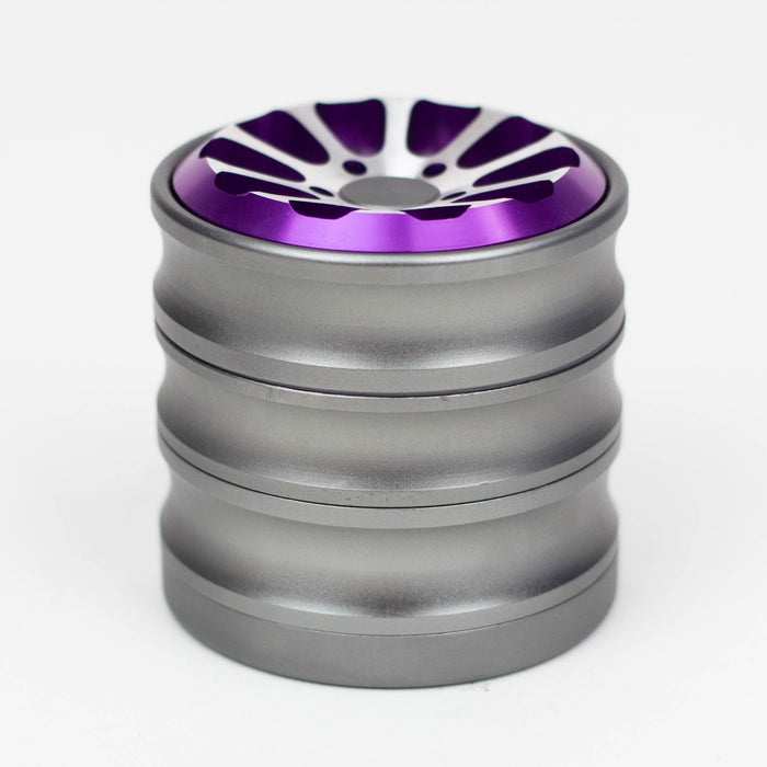 NG - 4-Piece Petal Top Grinder [CN5670] Regular Grinder High-End Brands Glass Gray