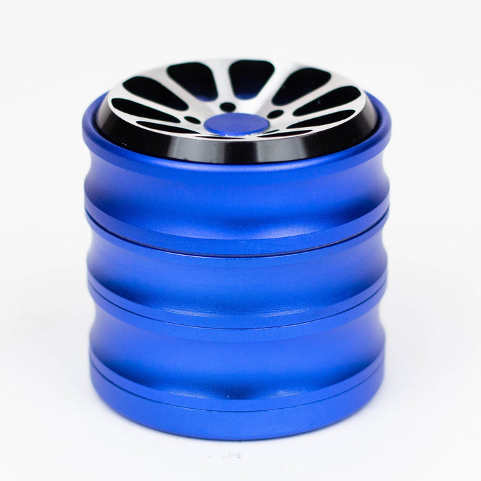 NG - 4-Piece Petal Top Grinder [CN5670] Regular Grinder High-End Brands Glass Blue