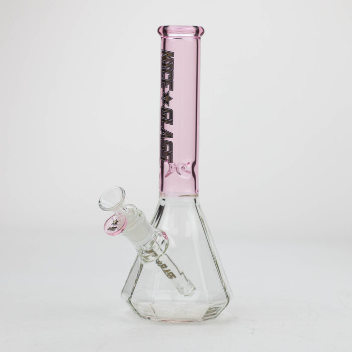 NG-11 inch 12-Sided Pyramid Beaker [XY572] Glass Bong High-End Brands Glass Pink
