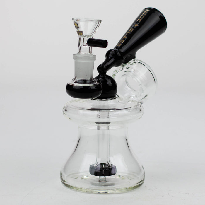 NG-6.5 inch Megaphone Showerhead Bubbler [BX1211] Bongs High-End Brands Glass Black