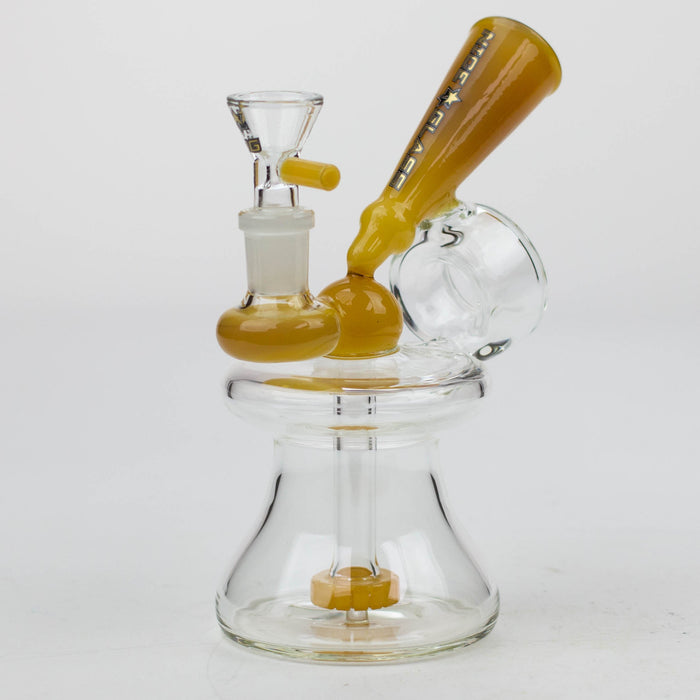 NG-6.5 inch Megaphone Showerhead Bubbler [BX1211] Bongs High-End Brands Glass Topaz