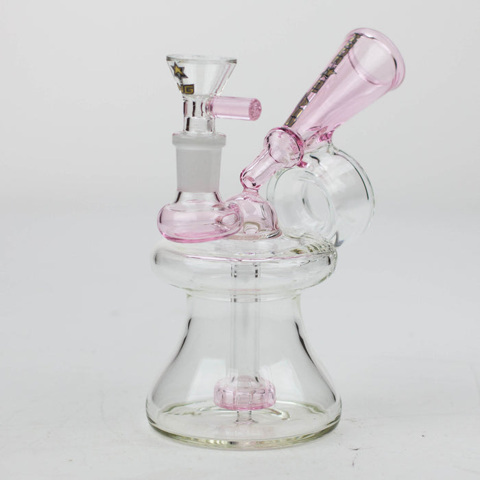 NG-6.5 inch Megaphone Showerhead Bubbler [BX1211] Bongs High-End Brands Glass Pink