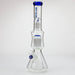NG-17 inch Cone to Double Tree Beaker [S394] Glass Bong High-End Brands Glass Blue