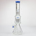 NG-17 inch Cone to Double Tree Beaker [S394] Glass Bong High-End Brands Glass Jade Blue