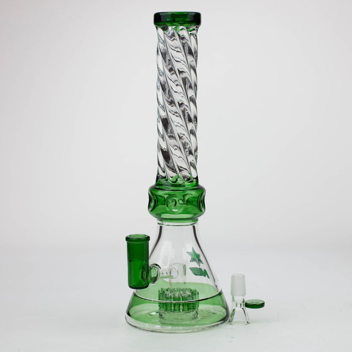 NG-14 inch Spiral Tube Tree Perc Beaker [S357] Glass Bong High-End Brands Glass